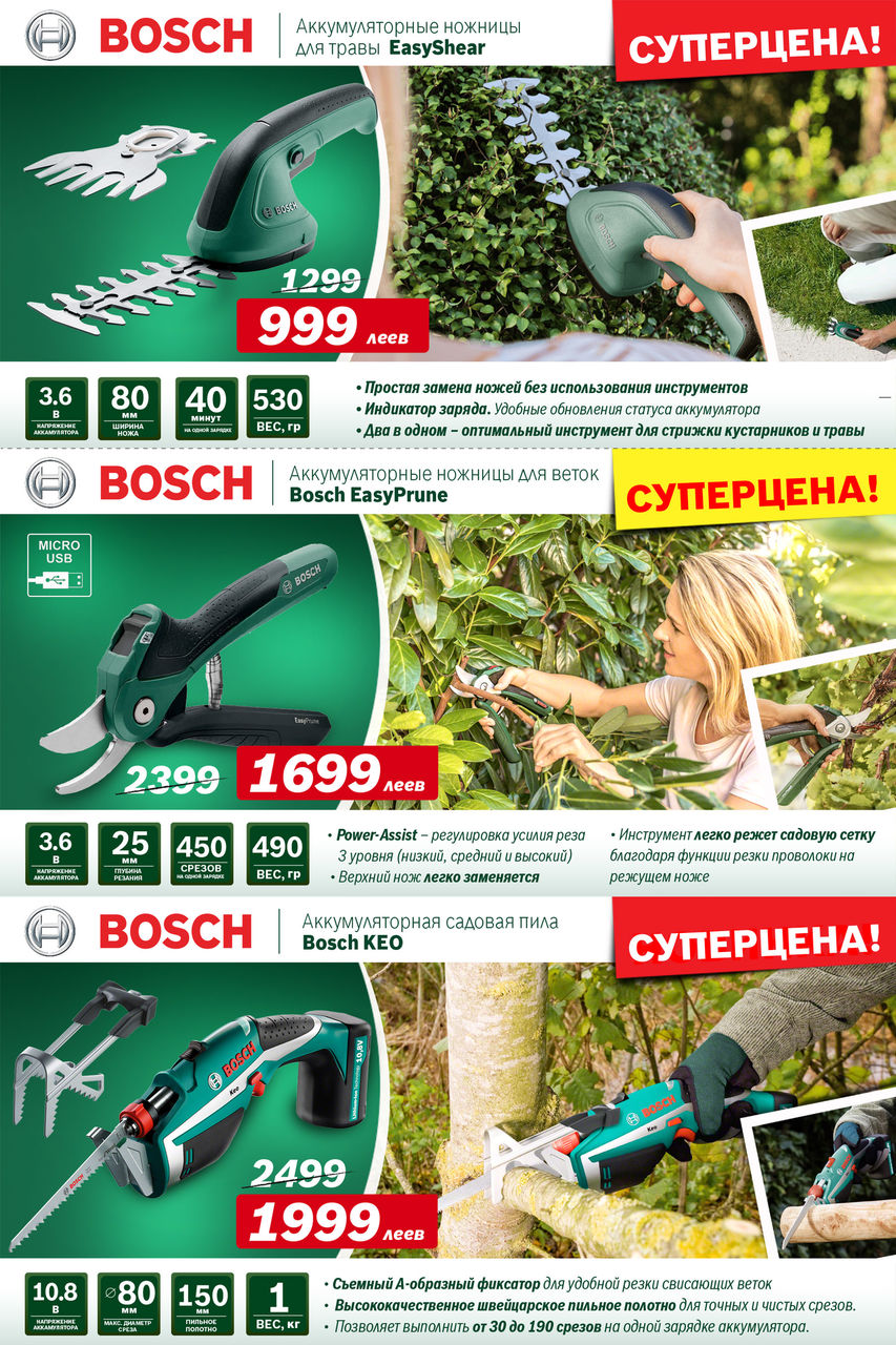 Садовая техника Bosch: Весенняя уборка на даче
