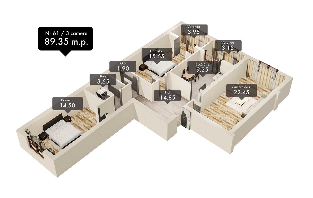 Milanin Residence: Последняя квартира площадью 89 м2 в новострое Александру чел Бун
