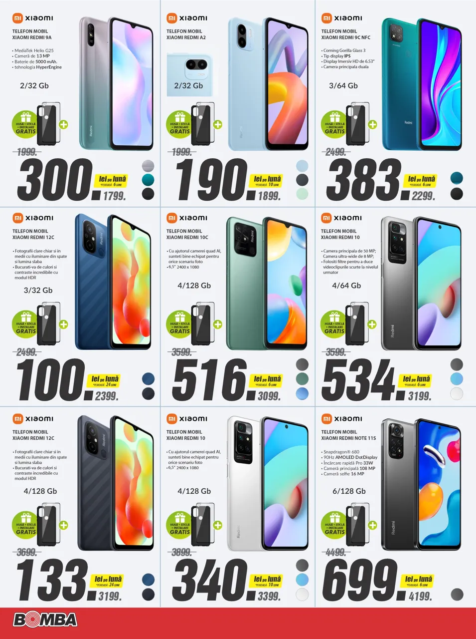 Bomba: Смартфоны Xiaomi в рассрочку от 116 леев месяц