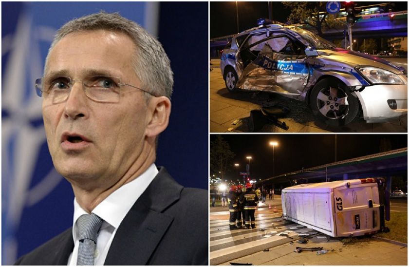 Convoiul secretarului general al NATO, implicat într-un accident la Varșovia