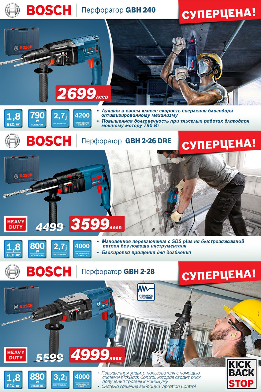 Bosch Siemens: Электроинструменты Bosch - новинки для профессионалов