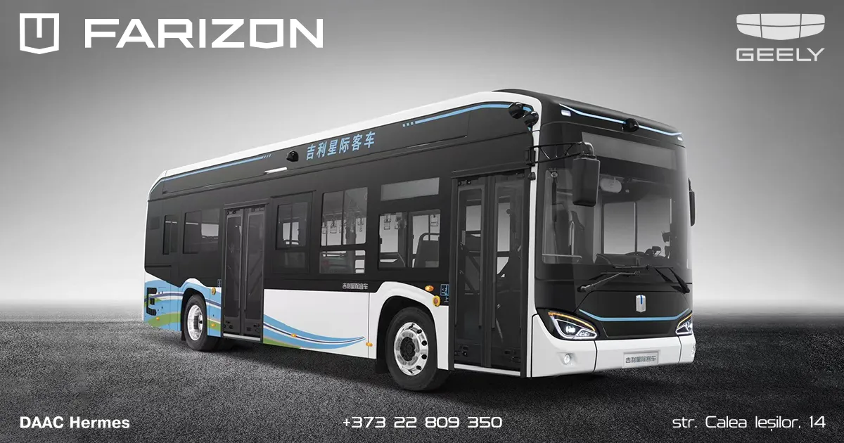 Geely: În Republica Moldova va apărea pentru prima dată un distribuitor oficial de electrobuze