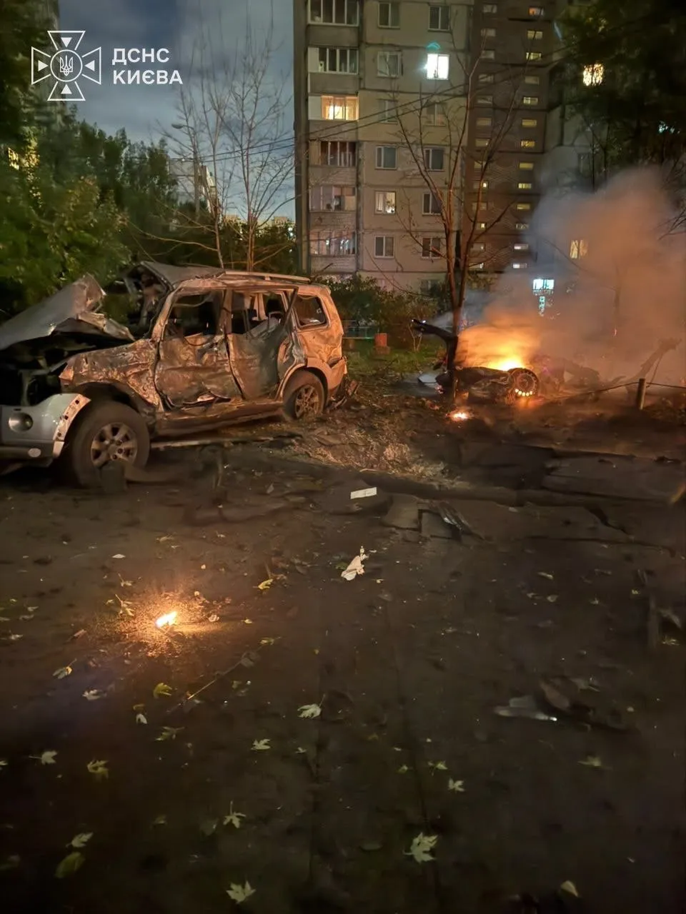 La Kiev, o dronă rusească a lovit un bloc cu 24 de etaje: Două persoane au murit