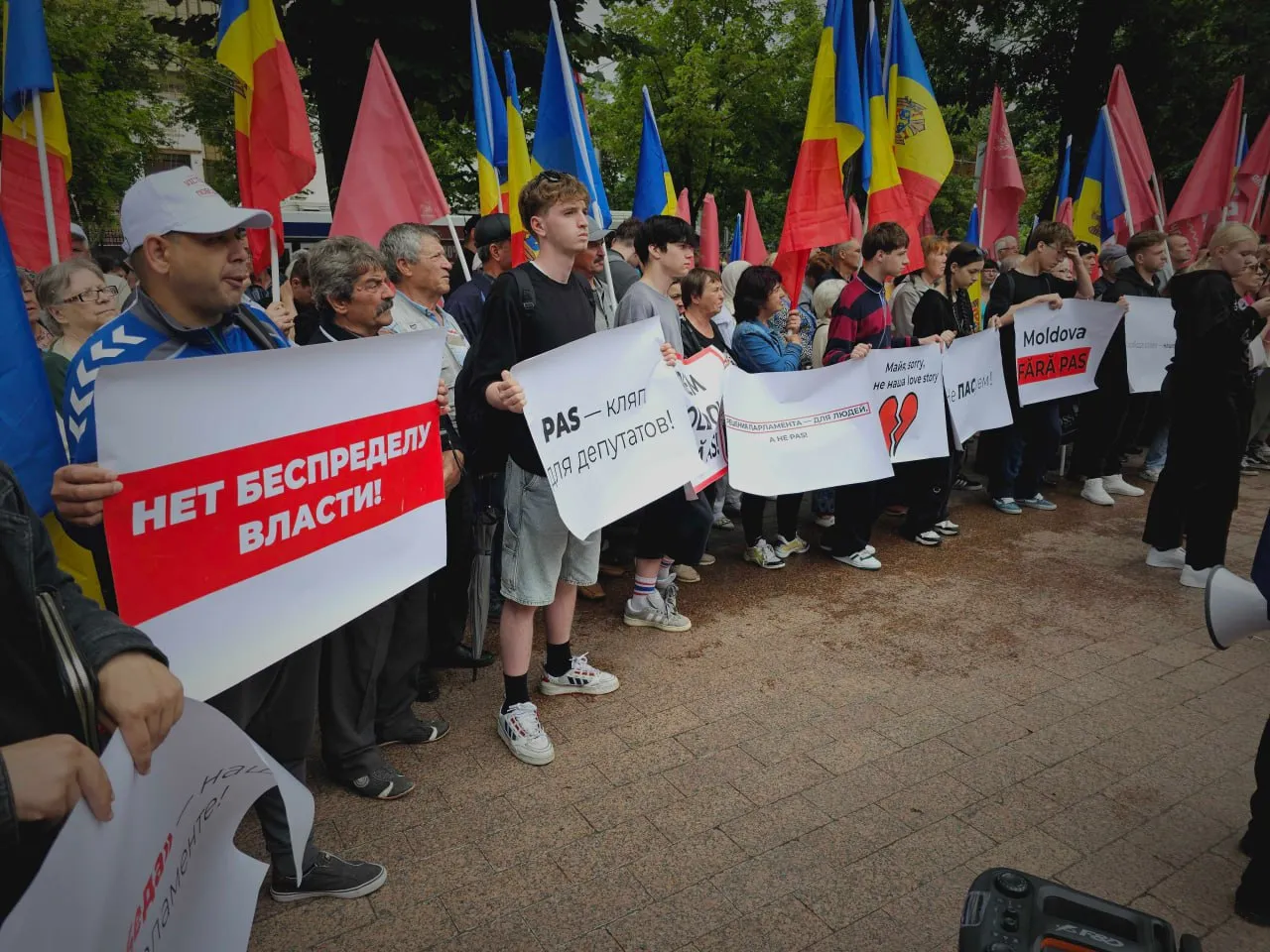 Протест сторонников Шора проходит у здания парламента