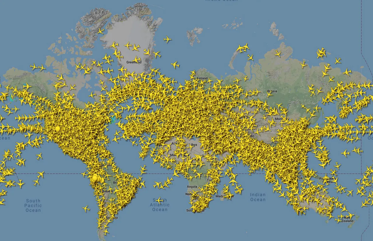 Сервис Flightradar24 зафиксировал рекордное количество полётов