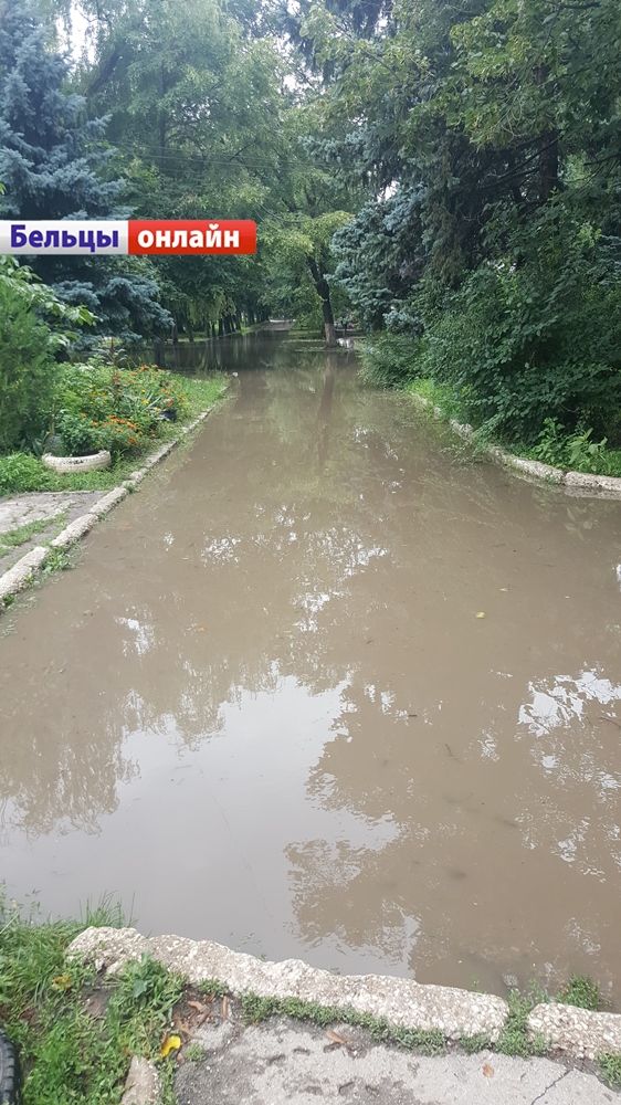 В Бельцах во время ливня каждый раз затапливает бульвар Эминеску