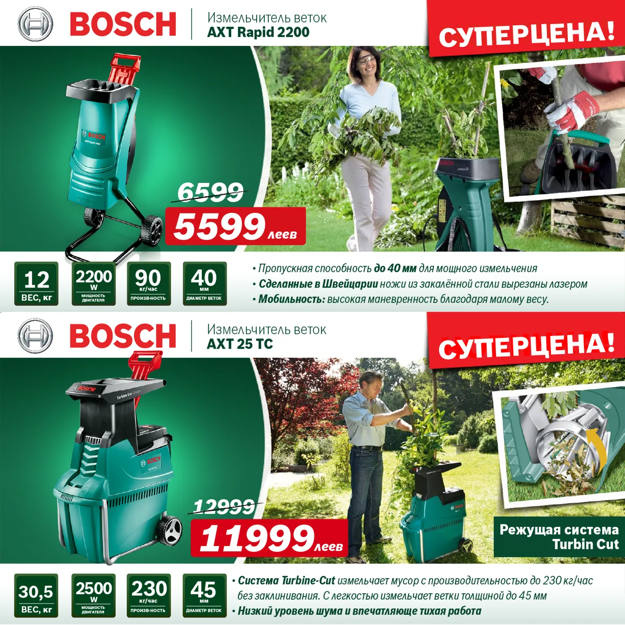 Bosch Siemens: Осенний сезон на даче, лучшие цепные пилы