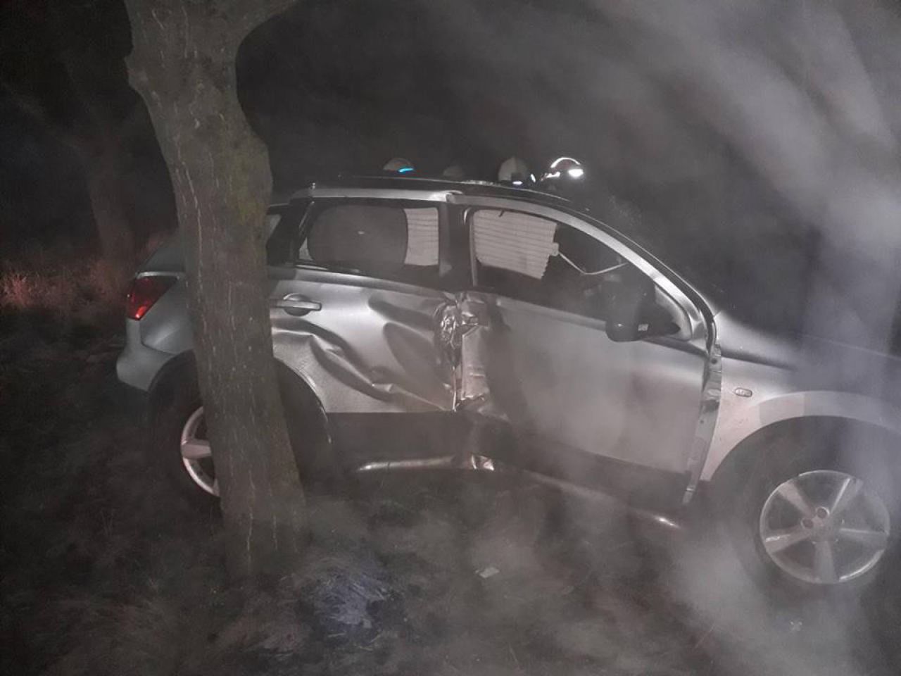 В Единцах автомобиль врезался в дерево: три человека госпитализированы