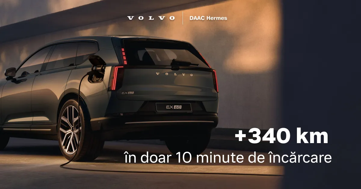 Volvo EX60 cu o autonomie de până la 810 km: vă invităm la Zilele Ușilor Deschise, 2–7 noiembrie