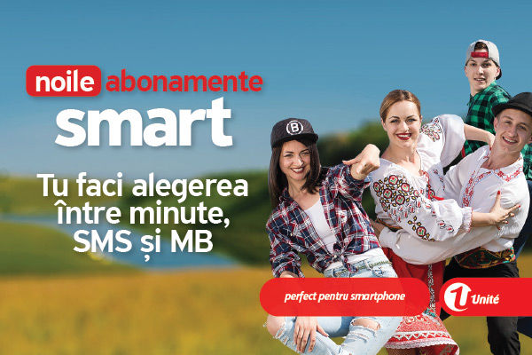 Cu noile abonamente Smart, tu faci alegerea între minute, SMS şi MB ®