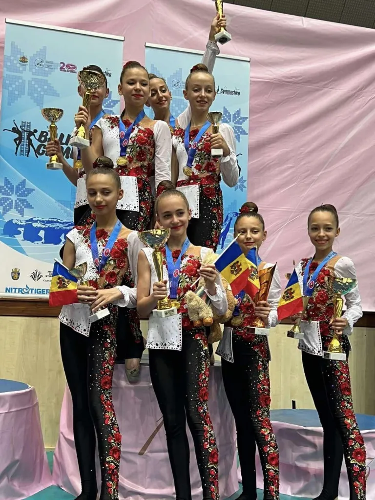 Группа юных гимнасток из Молдовы заняла первое место на международном чемпионате
