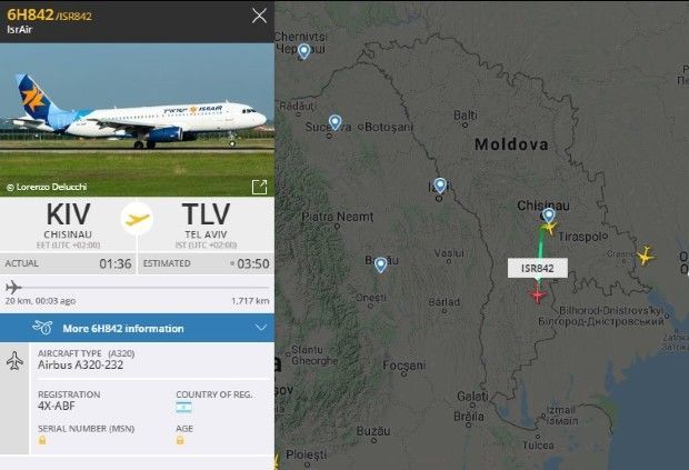 Три самолета вылетели из Кишинева минувшей ночью