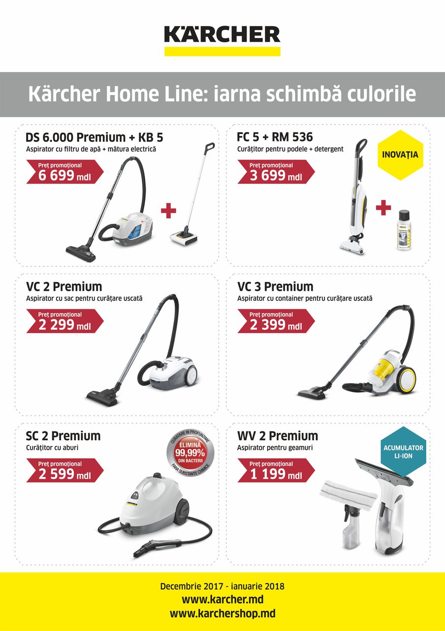 Karcher Moldova: Curățenie impecabilă cu ajutorul apei obișnuite ®