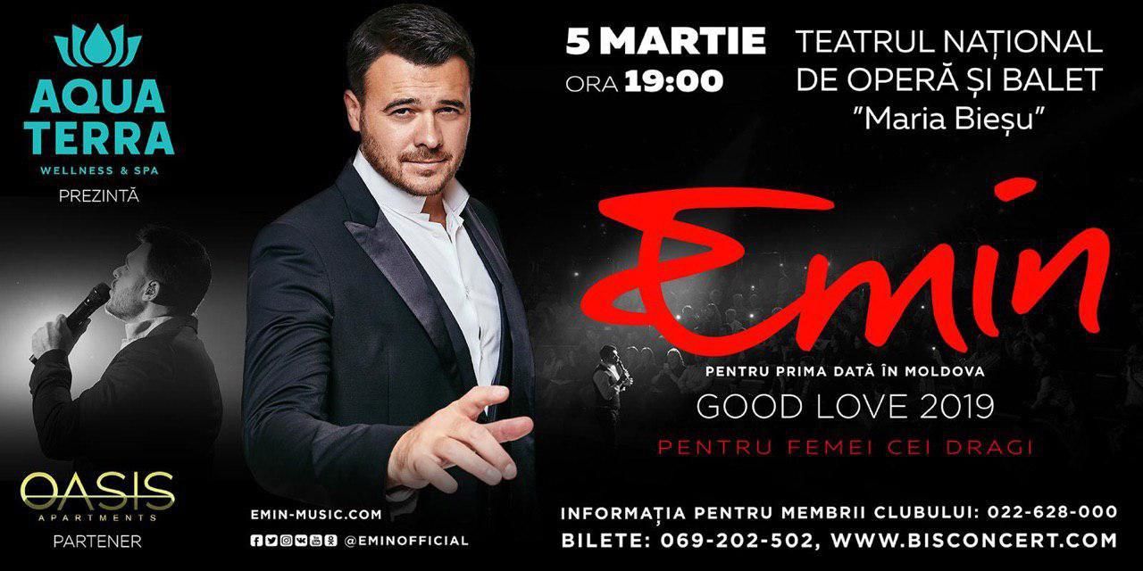 Aquaterra приглашает: Emin дает первый концерт в Молдове ®