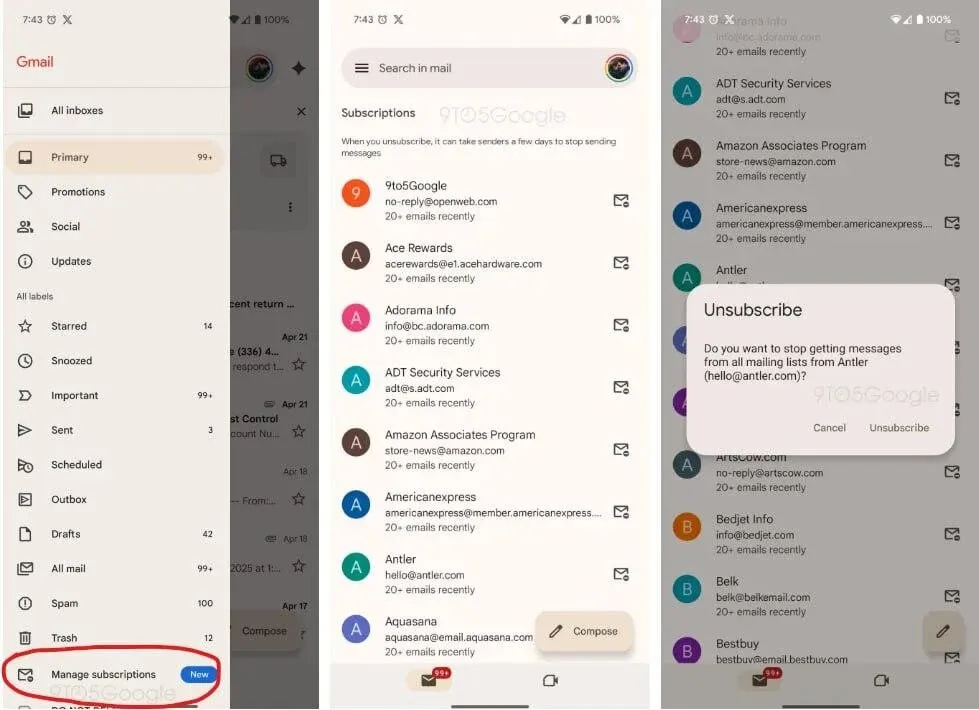 Gmail va permite utilizatorilor să se dezaboneze simultan de la toate mesajele de tip spam
