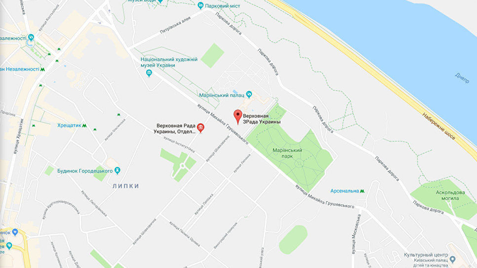 "Верховное предательство": в Google Maps поменяли название Рады