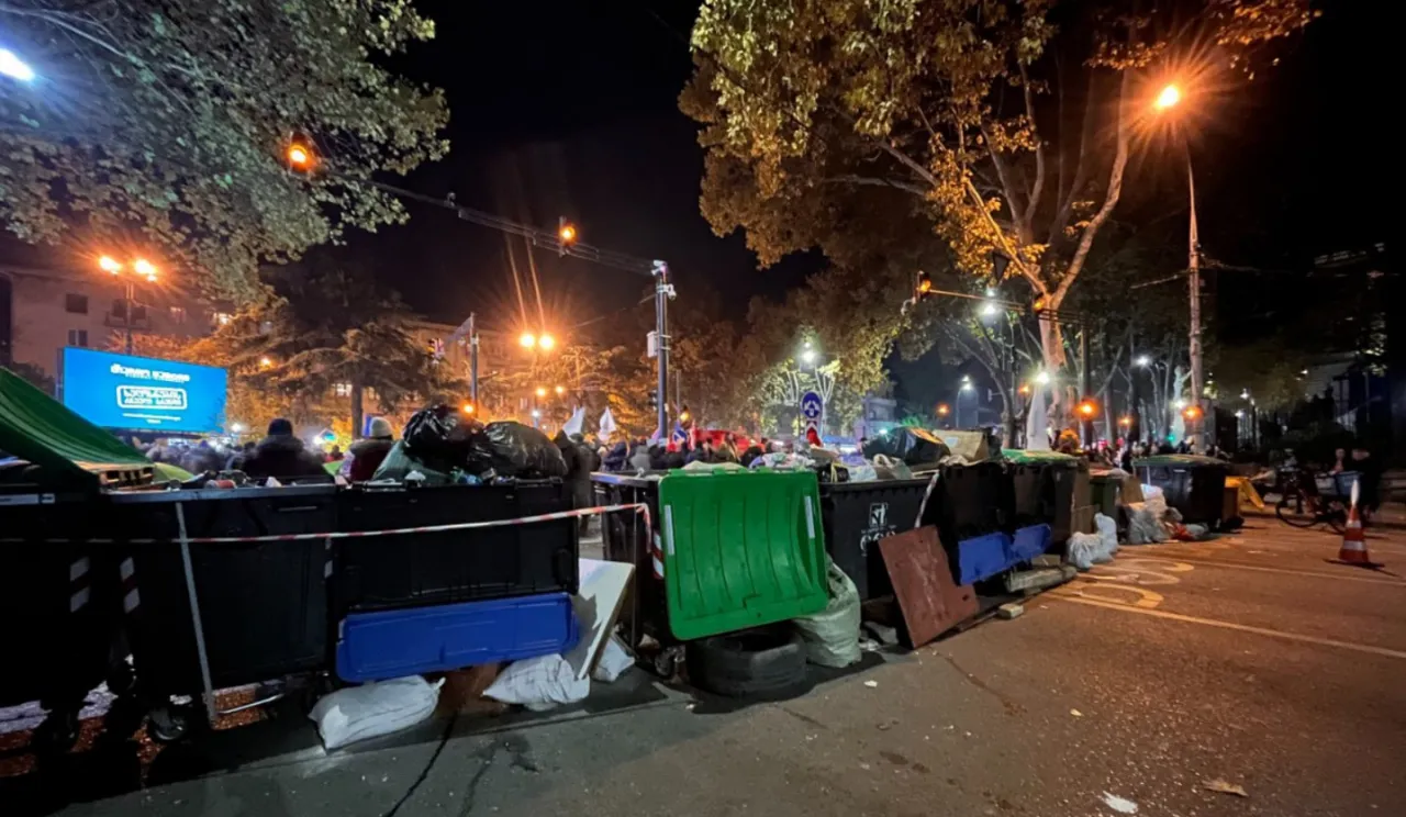 Protestatarii au ridicat baricade în centrul orașului Tbilisi