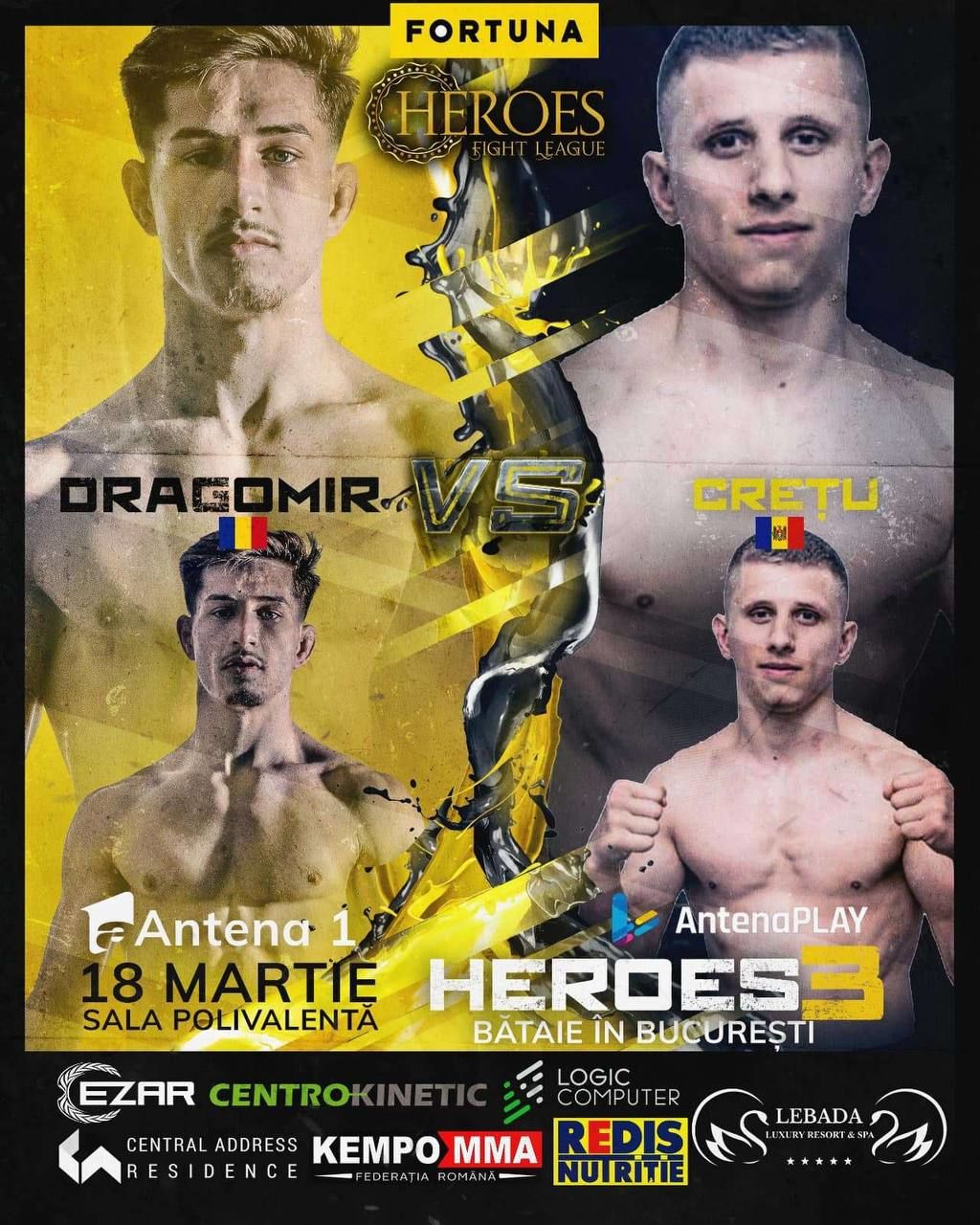 Молдавский спортсмен победил на Gala Heroes Fight League Romania
