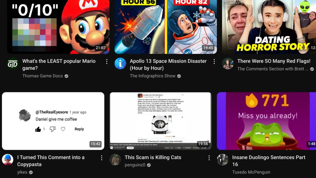 YouTube тестирует новую домашнюю страницу без количества просмотров и даты загрузки