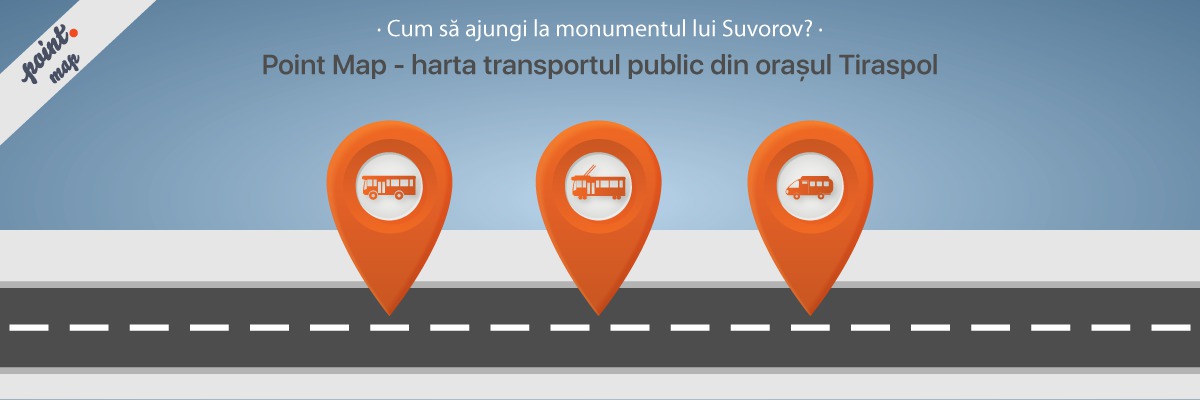 Point Map: traseele transportului public din orașul Tiraspol