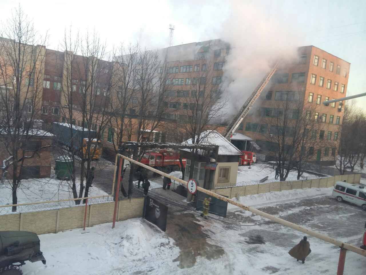На месте убийства "Гиви" возник сильный пожар