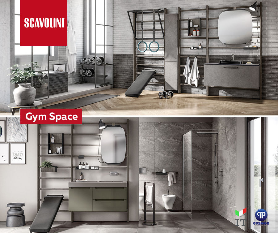 Scavolini: Ванные комнаты Gym Space и Tratto