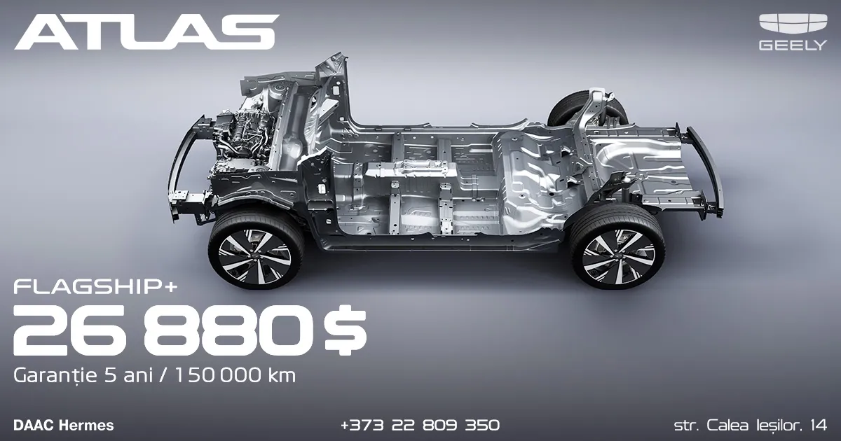 Geely Atlas 4x4 în versiunea de top Flagship+ la 26 880 de dolari