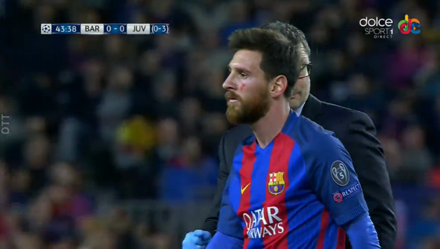 Meciul dintre Barcelona şi Juventus: Messi a căzut îngrozitor