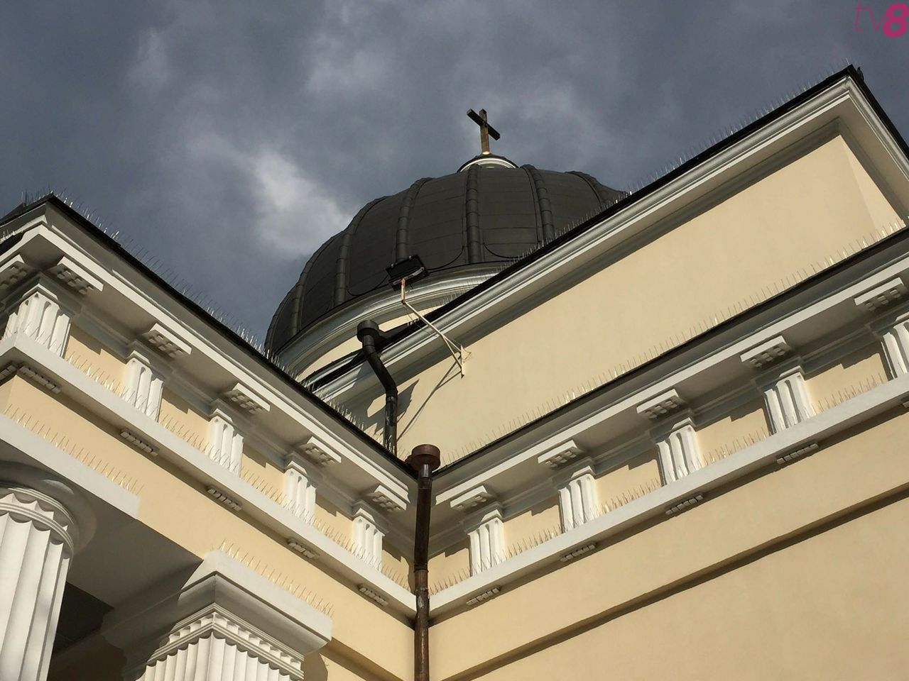В Кафедральном соборе борются с голубями с помощью шипов