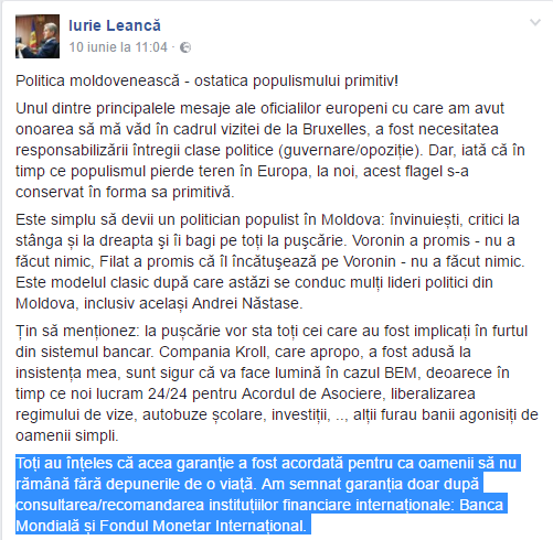 A minţit? După Banca Mondială, şi FMI dezminte afirmațiile lui Leancă