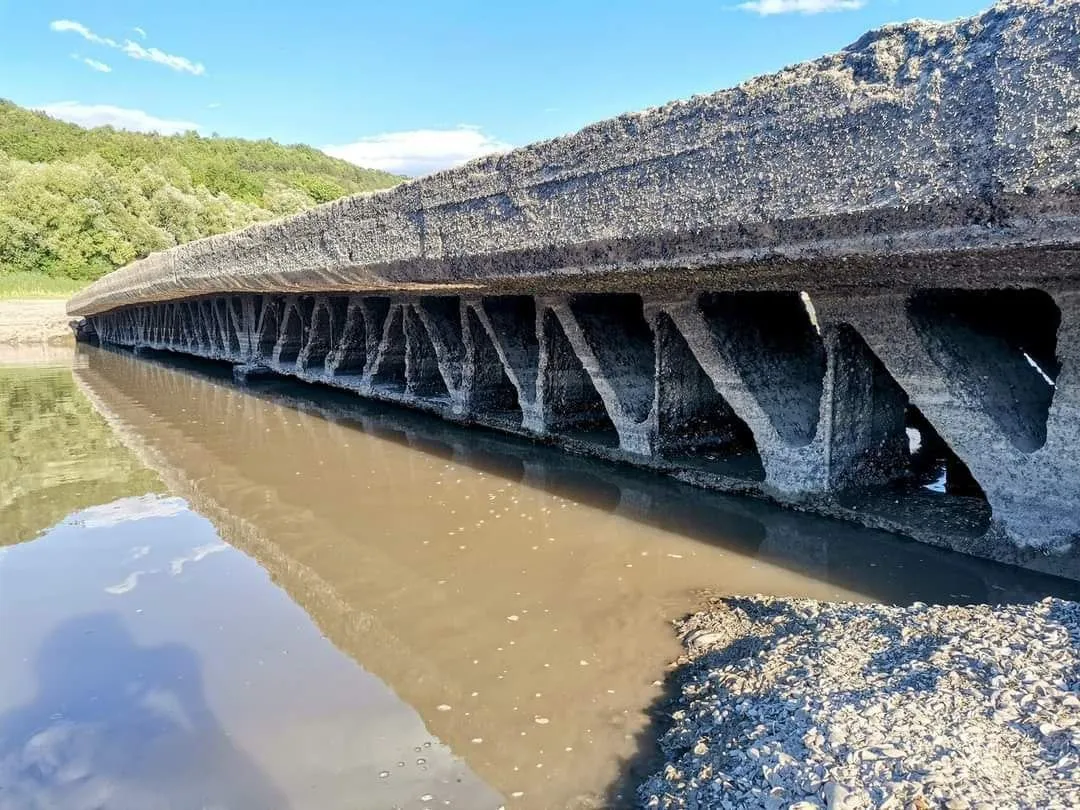 Мост времен Второй мировой войны появился из воды из-за обмеления Днестра