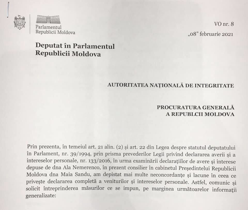 Социалисты требуют проверить имущество Аллы Немеренко