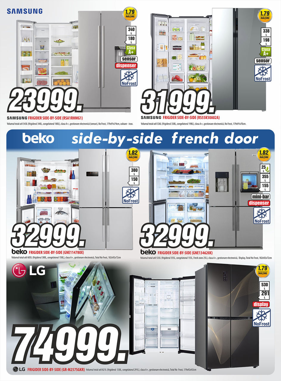 Bomba: Cel mai mare asortiment de frigideri Side-by-Side ®