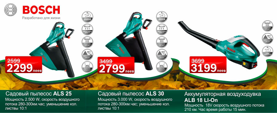 Bosch: Листопад цен на садовую технику ®