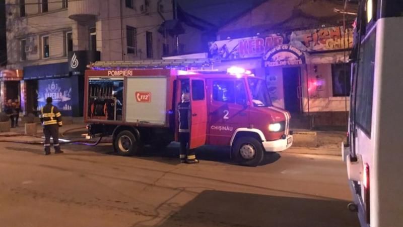 В центре Кишинева вспыхнул пожар