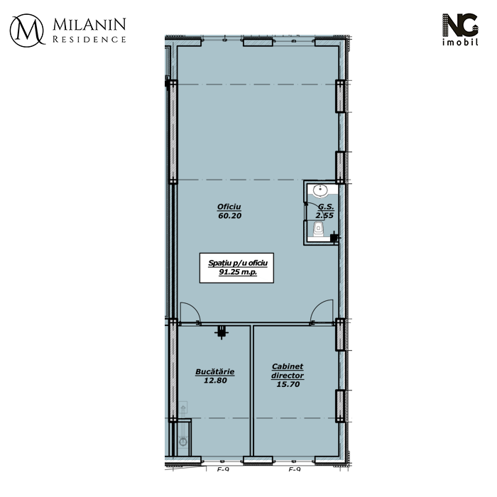 Milanin Residence: Офис 91 м2 от застройщика в самом центре столицы