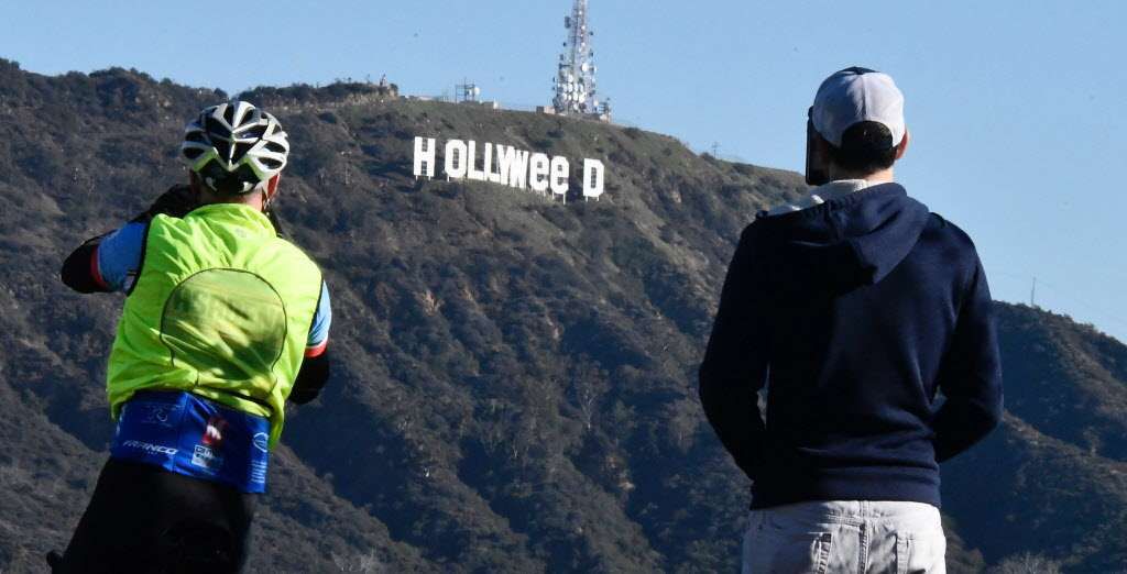 Simbolul Hollywood a devenit un omagiu pentru droguri