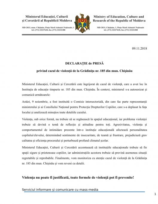 Copii Injurați și Bătuți La Grădiniță Reacția Ministerului Educației