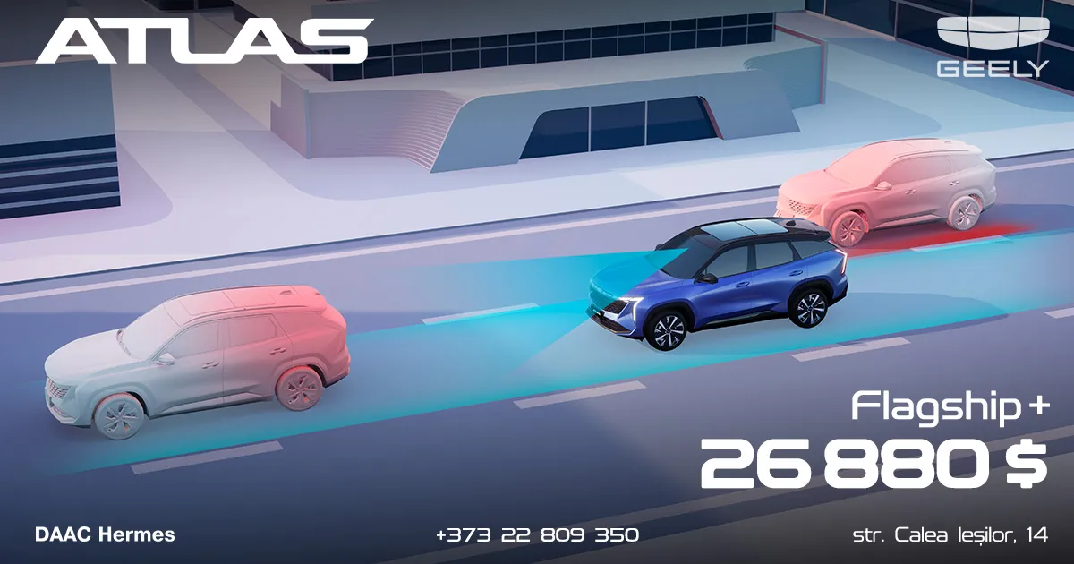 Geely Atlas – plăcere fără limite la 26 880 $