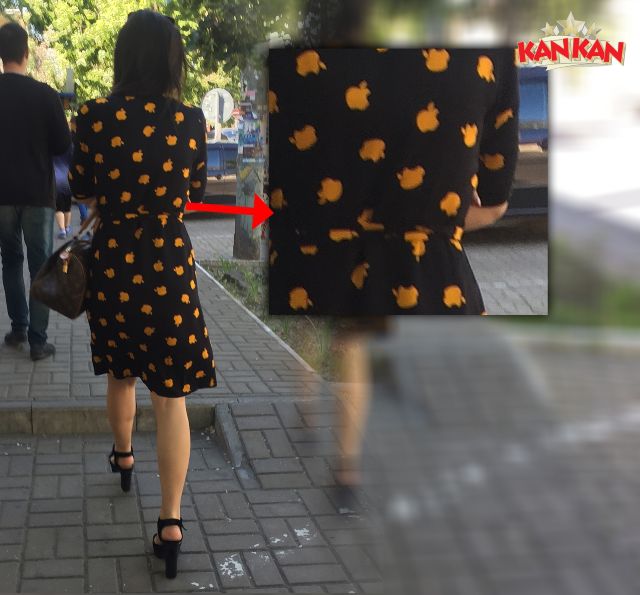 Rochia cu logoul Apple există! Ea e purtată de o tânără din Chișinău