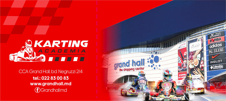 Grand Hall: 15 aprilie deschiderea grandioasă a primei „Academii de Karting” în Moldova ®