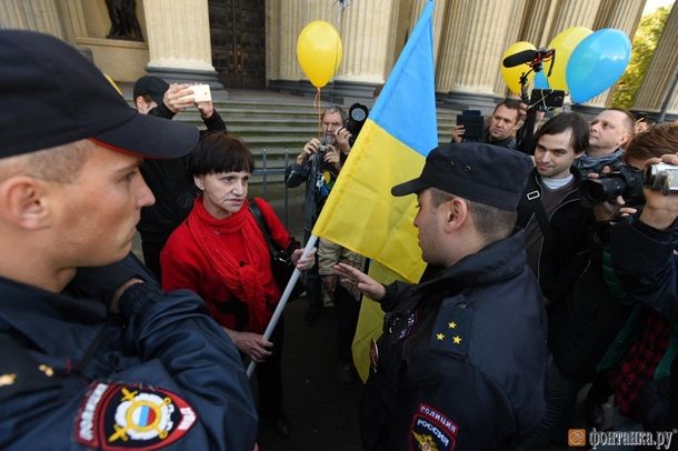 В России заблокировали проукраинскую акцию