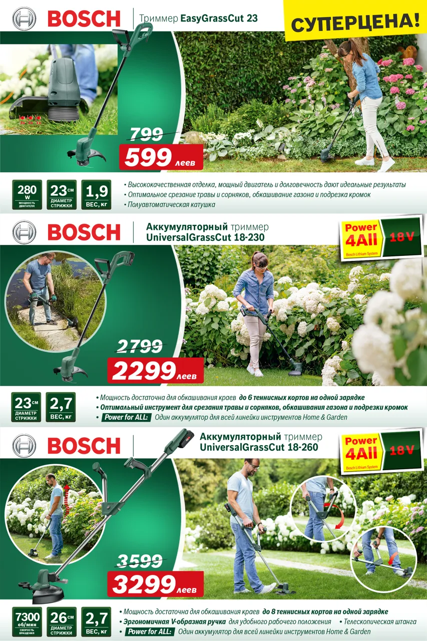 Bosch Siemens: Лучшие цены сезона на газонокосилки и садовую технику