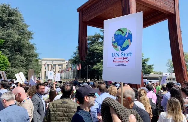 Angajații ONU din Geneva protestează față de reducerile de personal din cauza politicilor lui Trump