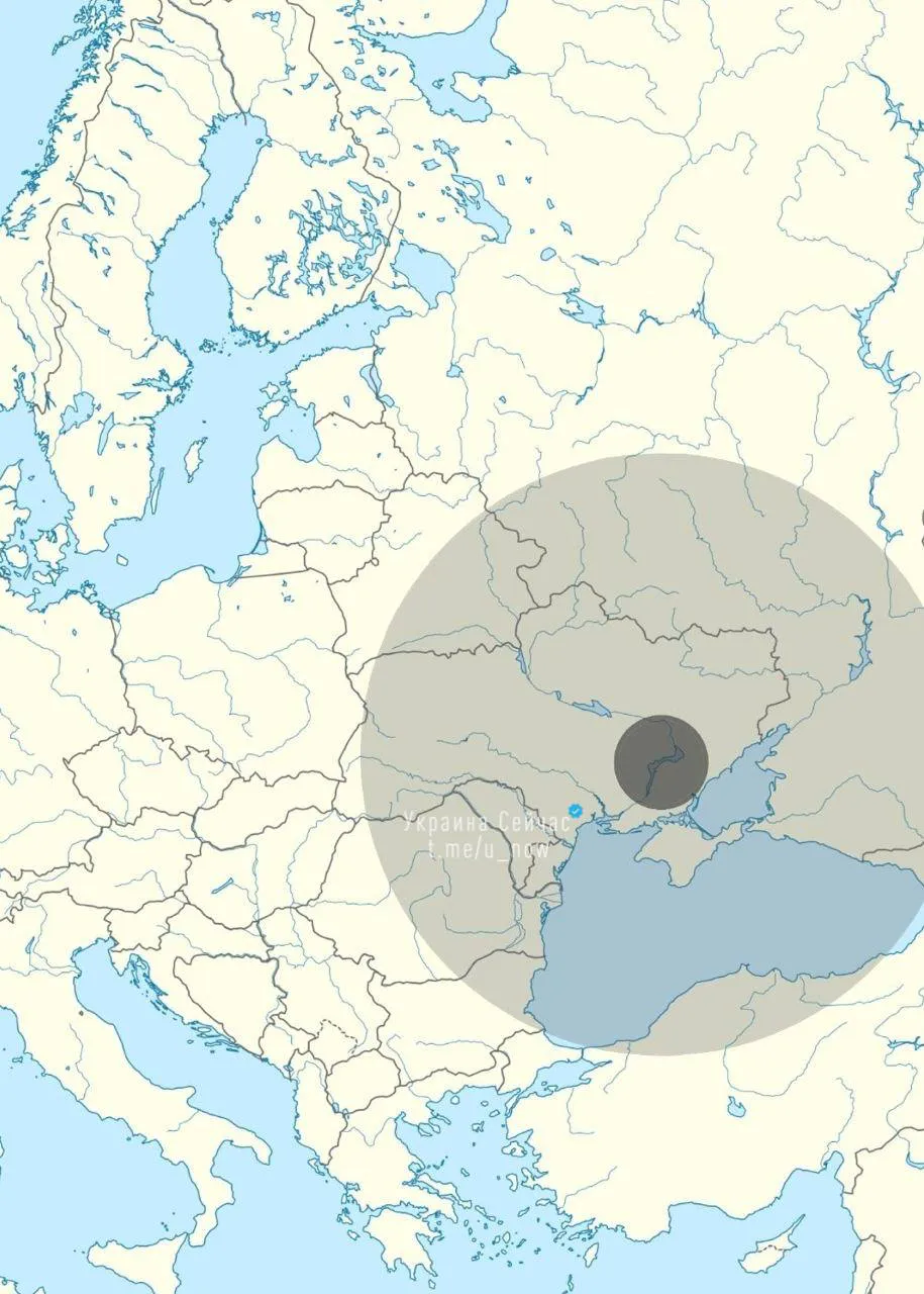 Карта энергодара со спутника