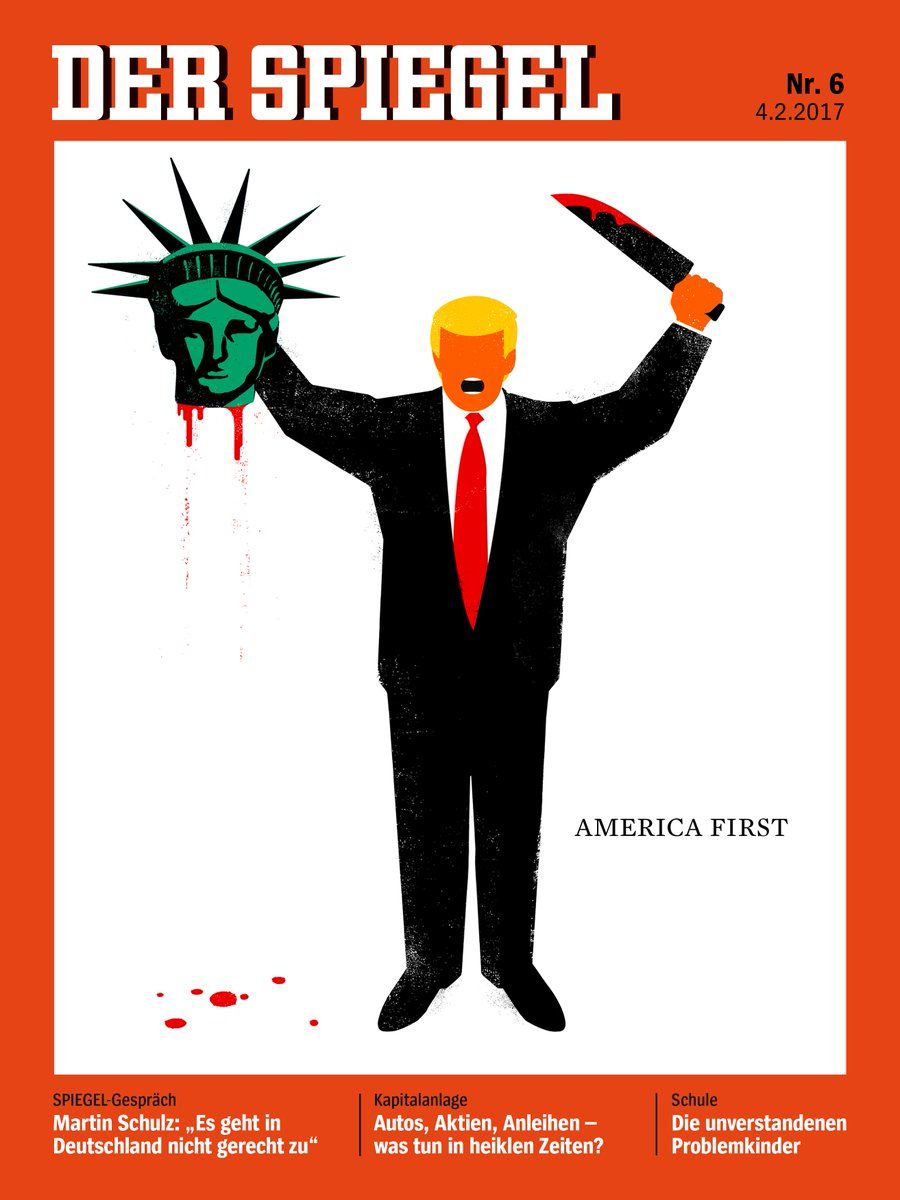 Spiegel поместил на обложку Трампа с отрубленной головой статуи Свободы