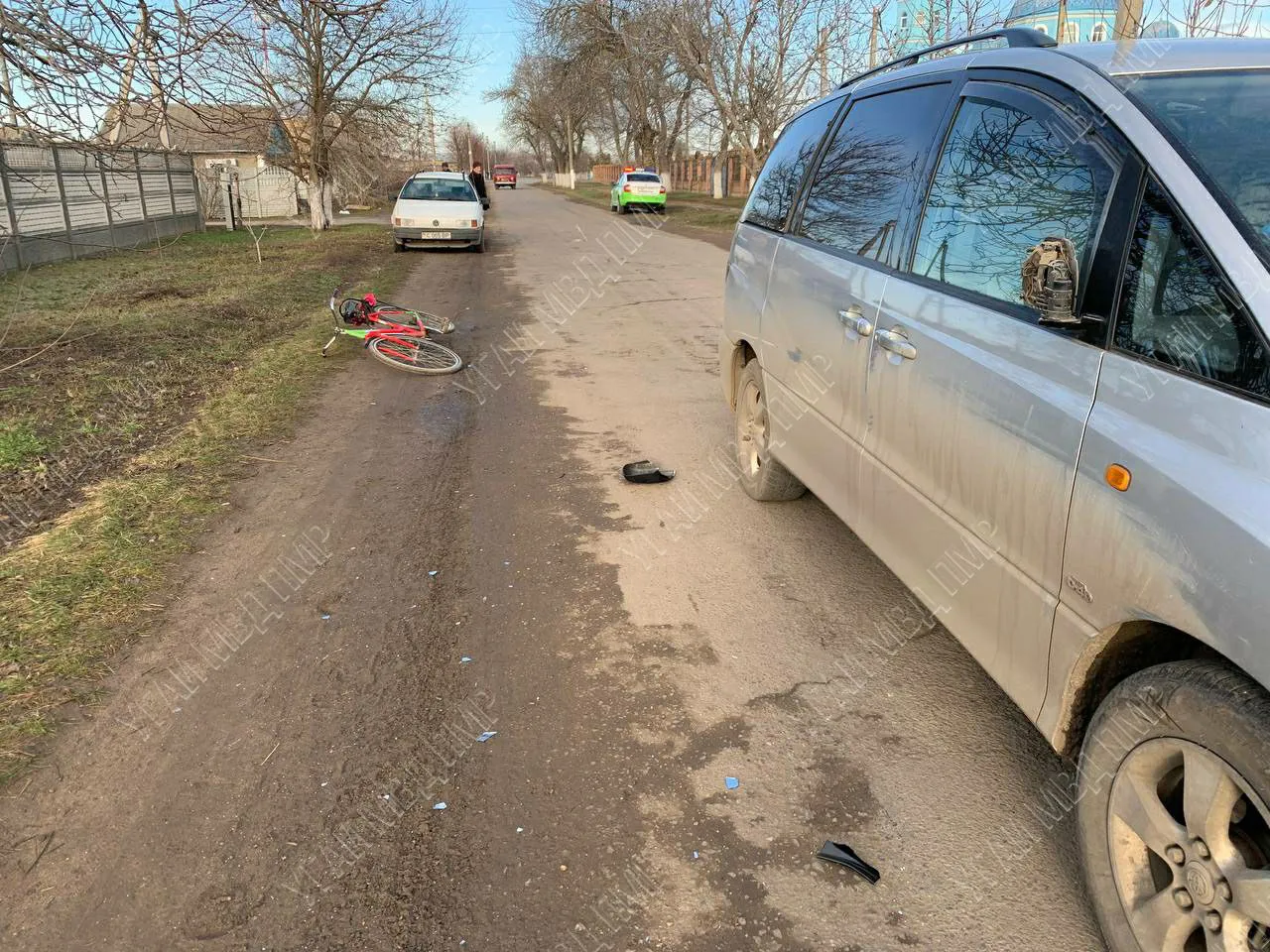 В Слободзее машина сбила женщину с ребенком на велосипеде