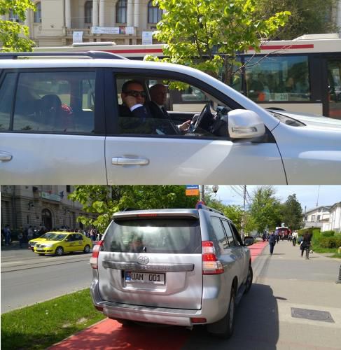 Un automobil cu numere din Moldova a dat lecții de parcare șoferilor din România