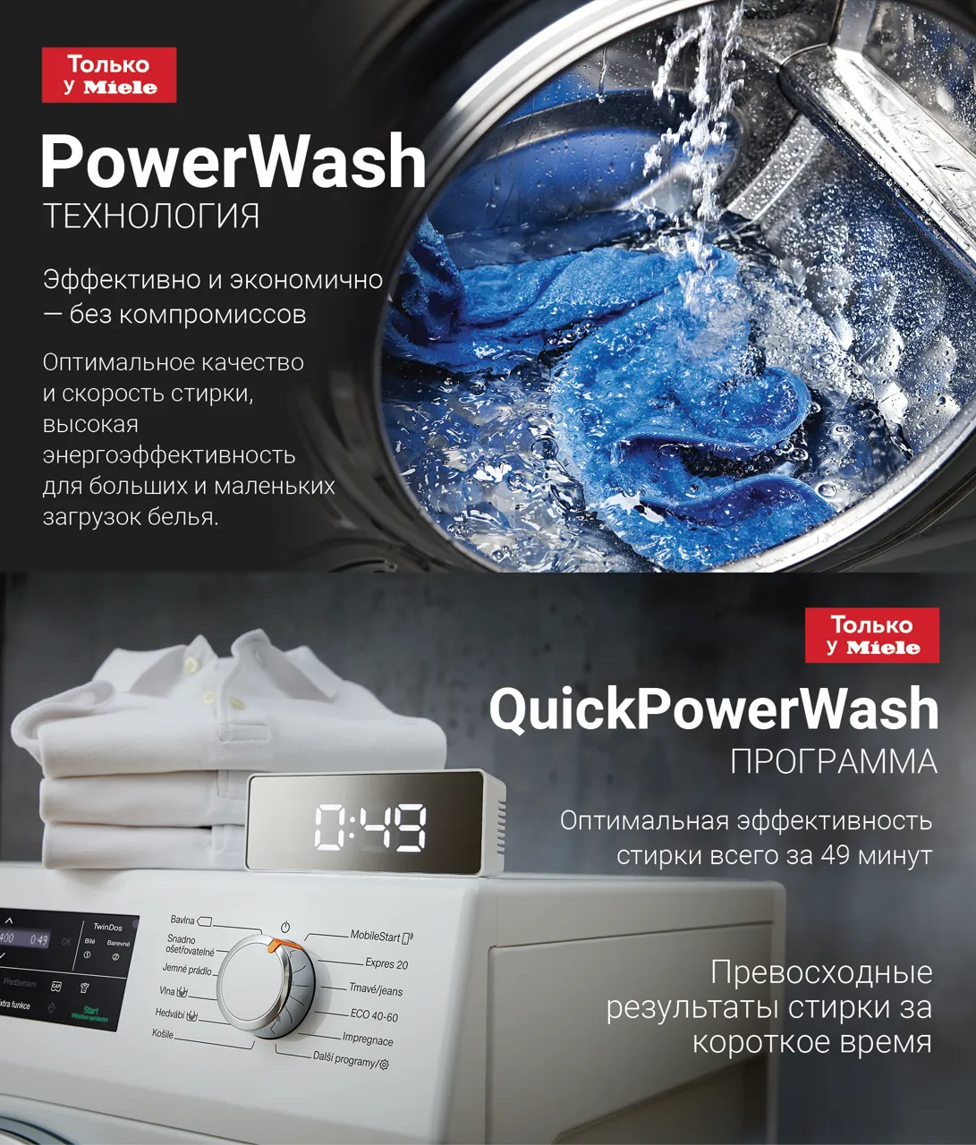 Premium Store: Стиральные машины Miele - 125 лет инноваций
