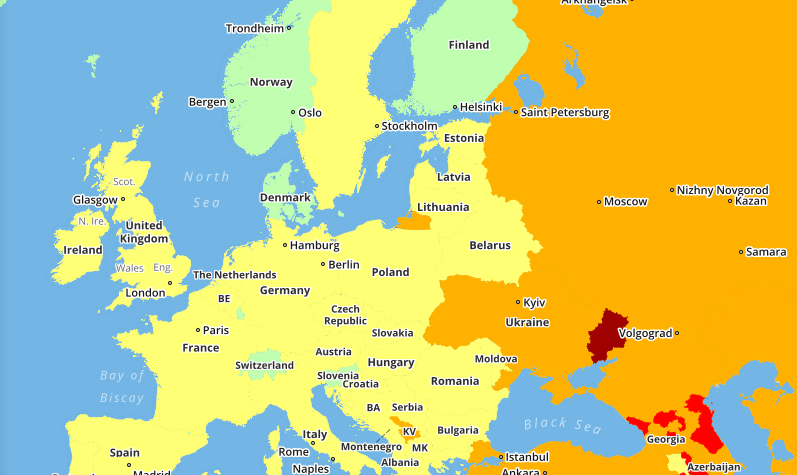 Молдова обошла Россию и Украину в рейтинге безопасных стран мира для туристов